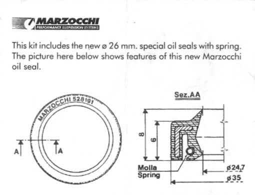 Marzocchi 26mm Oil Seal updated