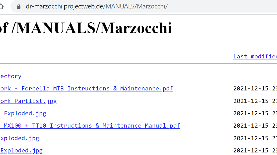 Marzocchi Public Manual Repository